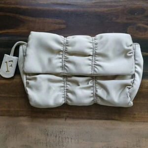 Furla Champagne Satin Clutch